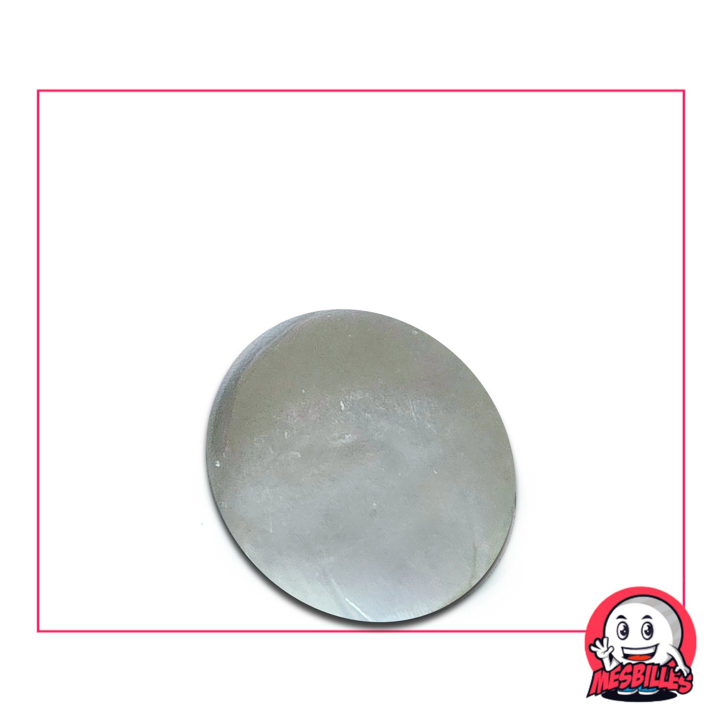 Canica Plana Translúcida Incolora de 30 mm llamada Luz Cristal – vendida por unidad en MisCanicas.com