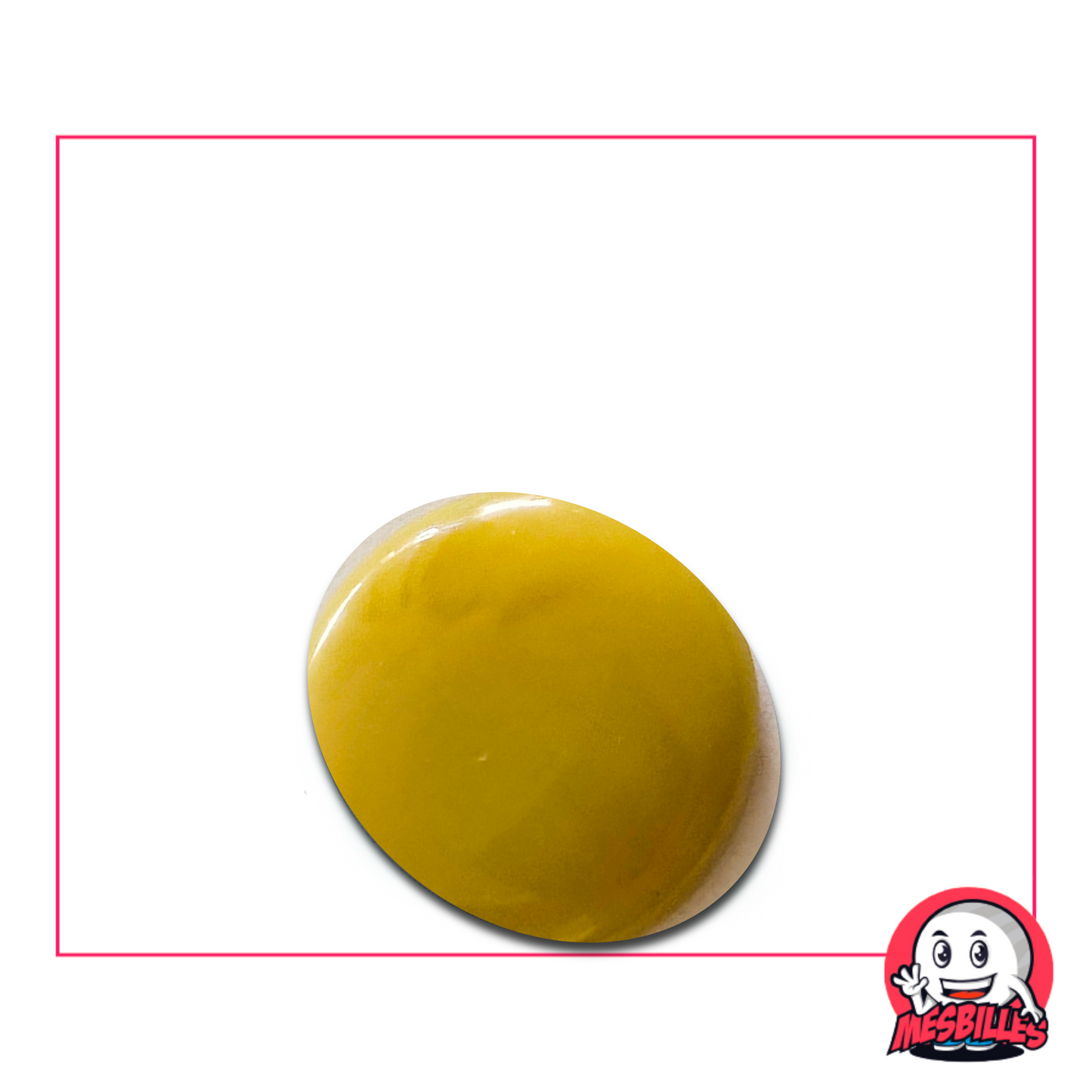 Canica plana beige mate de 30 mm llamada Perla DaVinci - vendida por unidad en MisCanicas.com