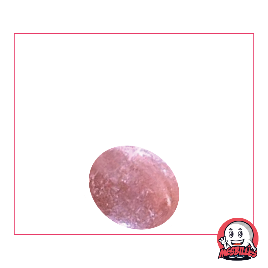 1 Canica plana 18 mm Lupa Rosa-Clara
