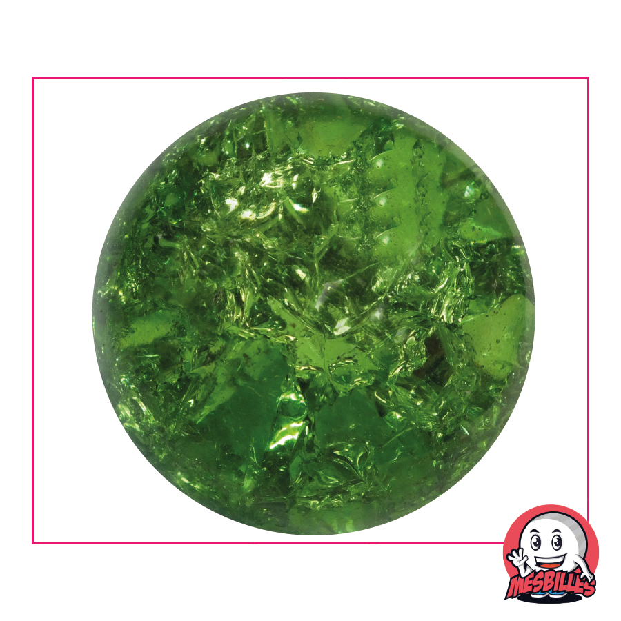 Canica de arte krakel verde, canica de 50 mm