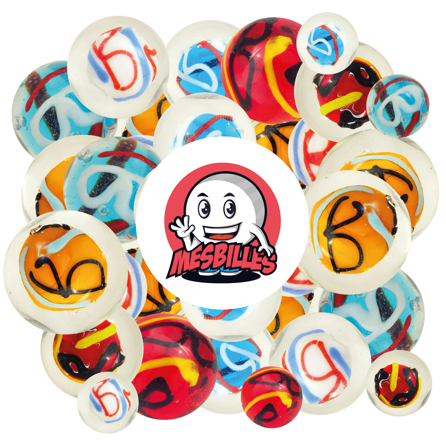 1 Canica Arte Creativo Azul 16 mm