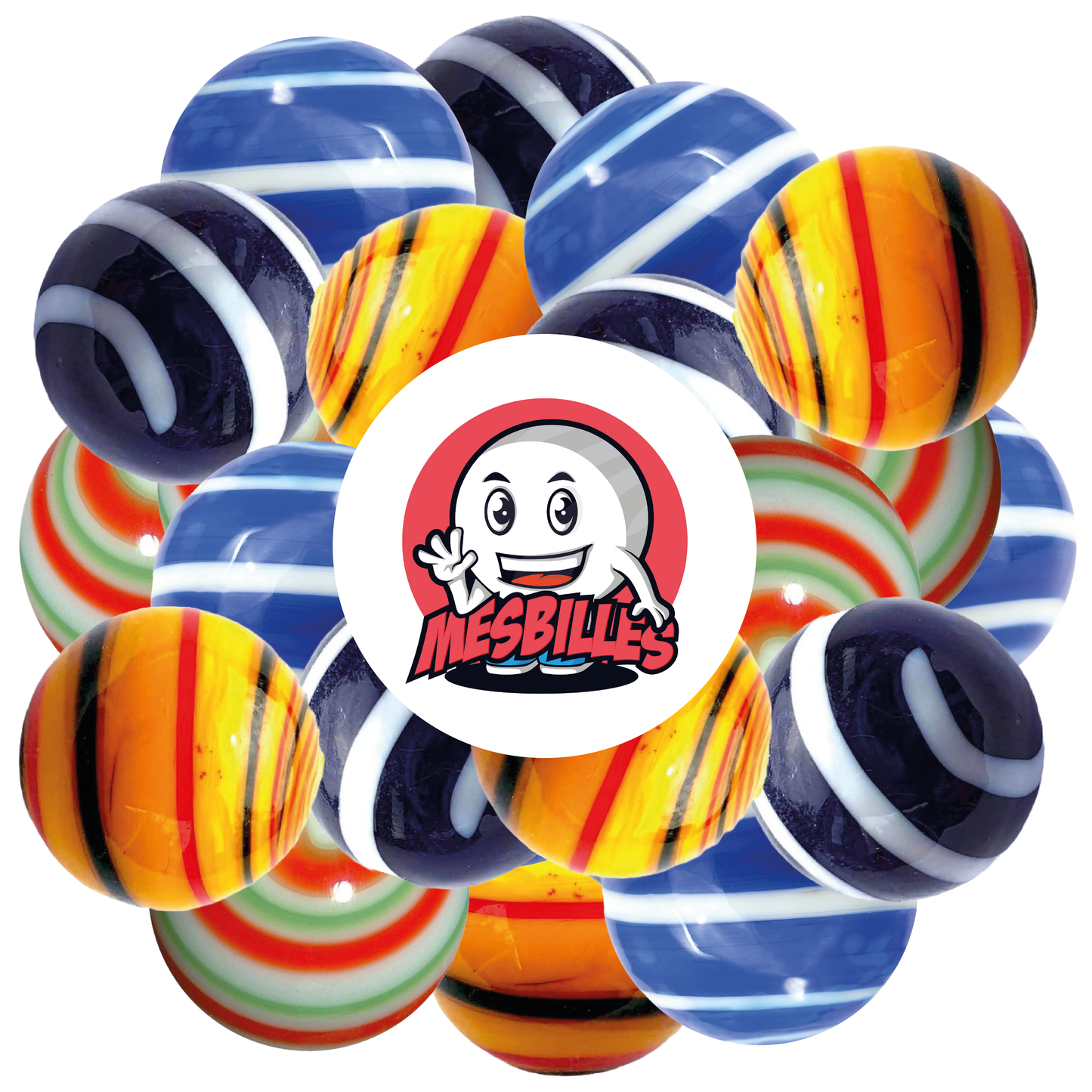 1 Canica Arte Equinoccio Azul Oscuro 22 mm