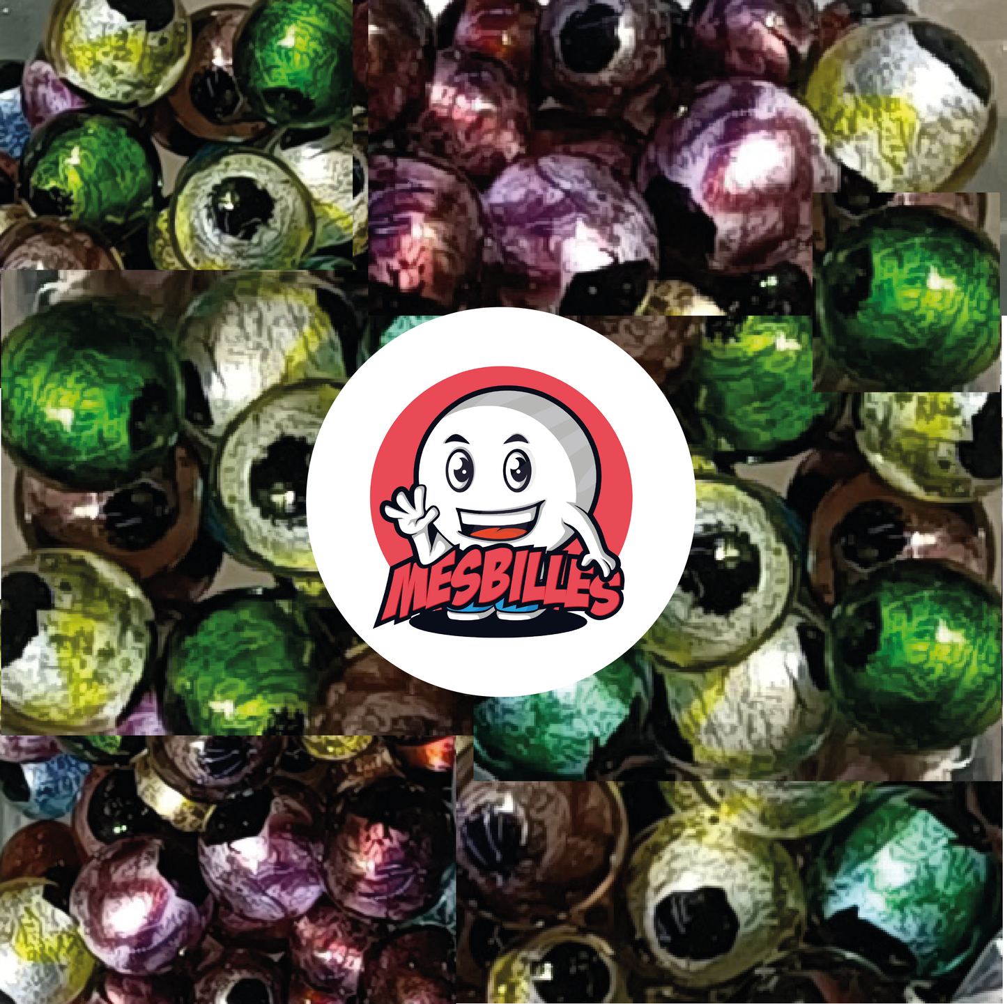 1 Canica Art Machu Picchu Amarillo 16 mm