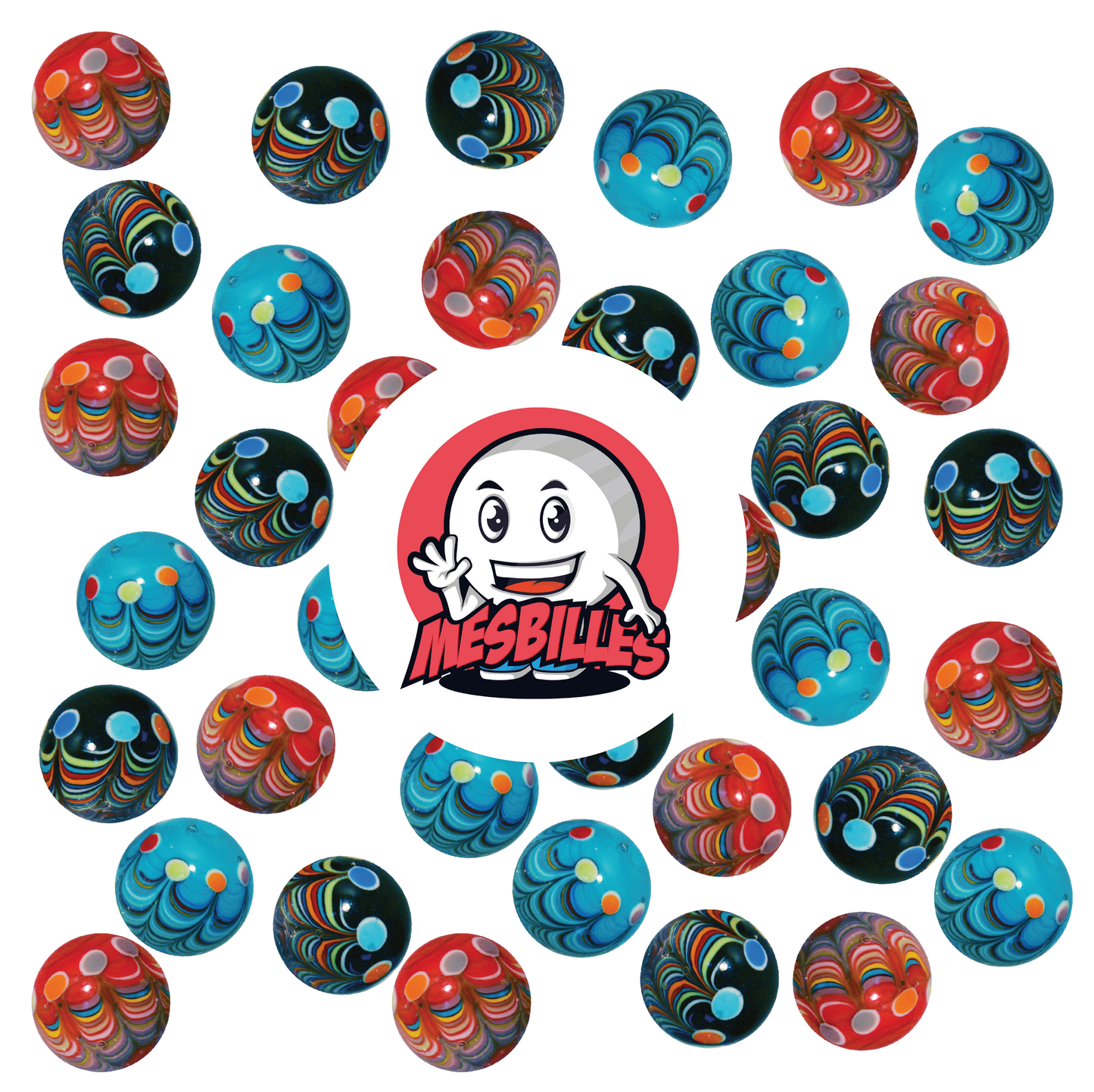 1 Canica Art Joker Azul 22 mm