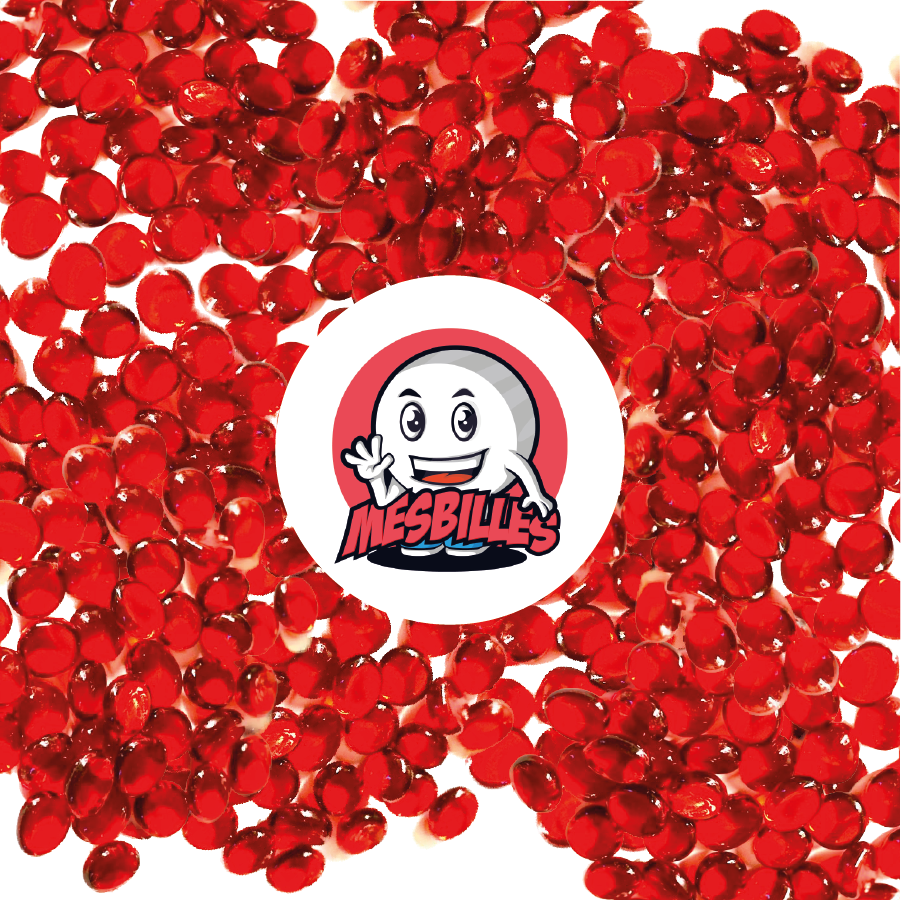 1 Canica Plana 12 mm Luz Roja