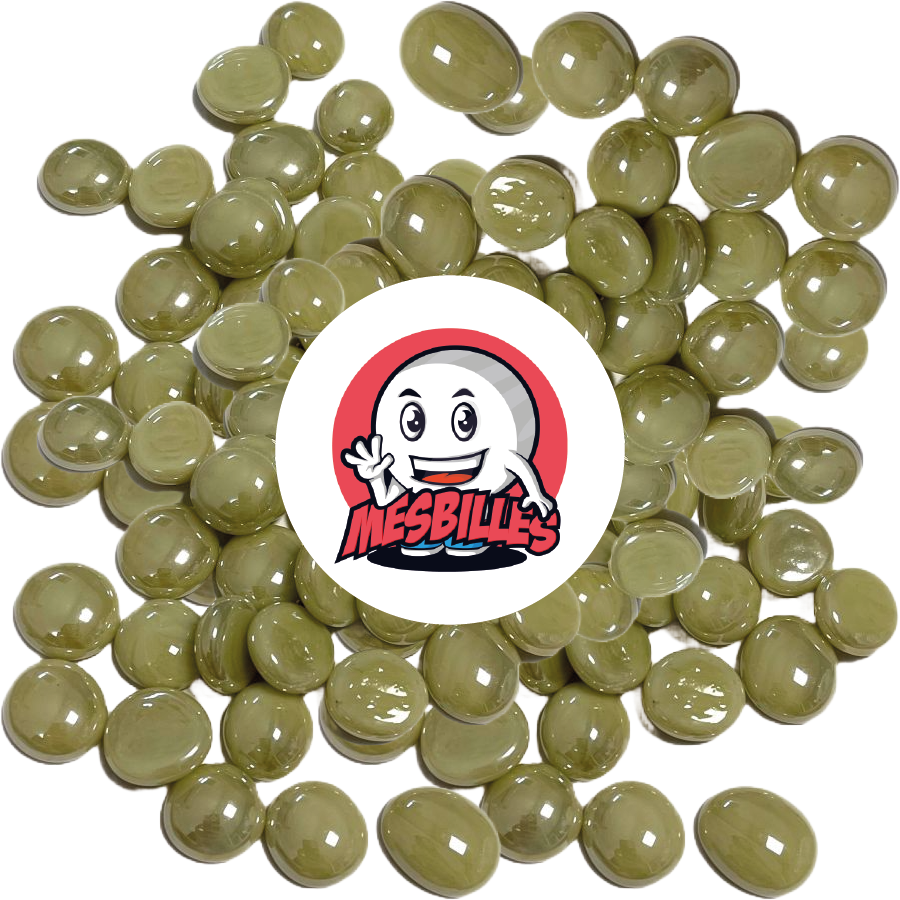 1 Canica Plana 12 mm Brillante Beige