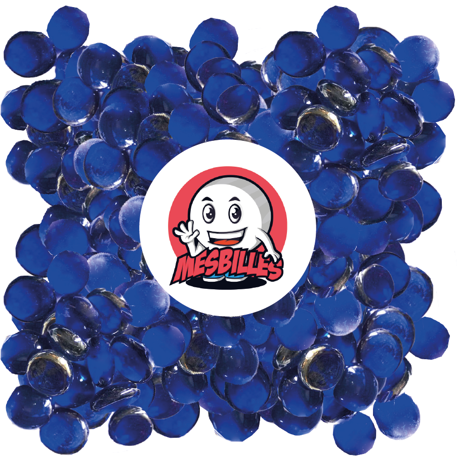 1 Canica plana 18 mm Lupa Azul-Noche