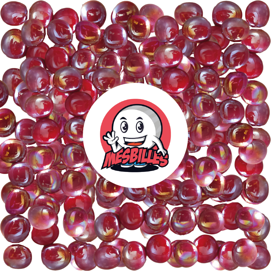 1 Canica Plana 12 mm Brillante Roja