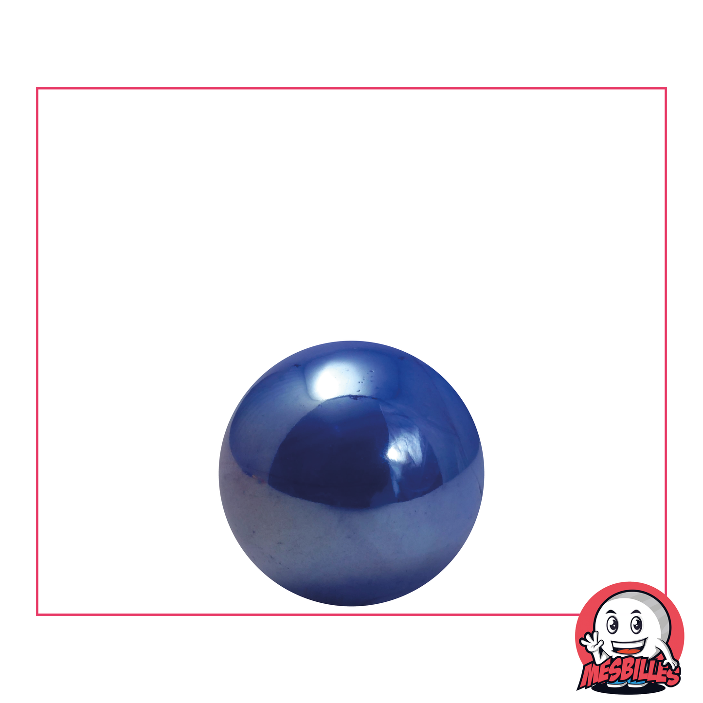 1 Canica Brillante Azul 16 mm