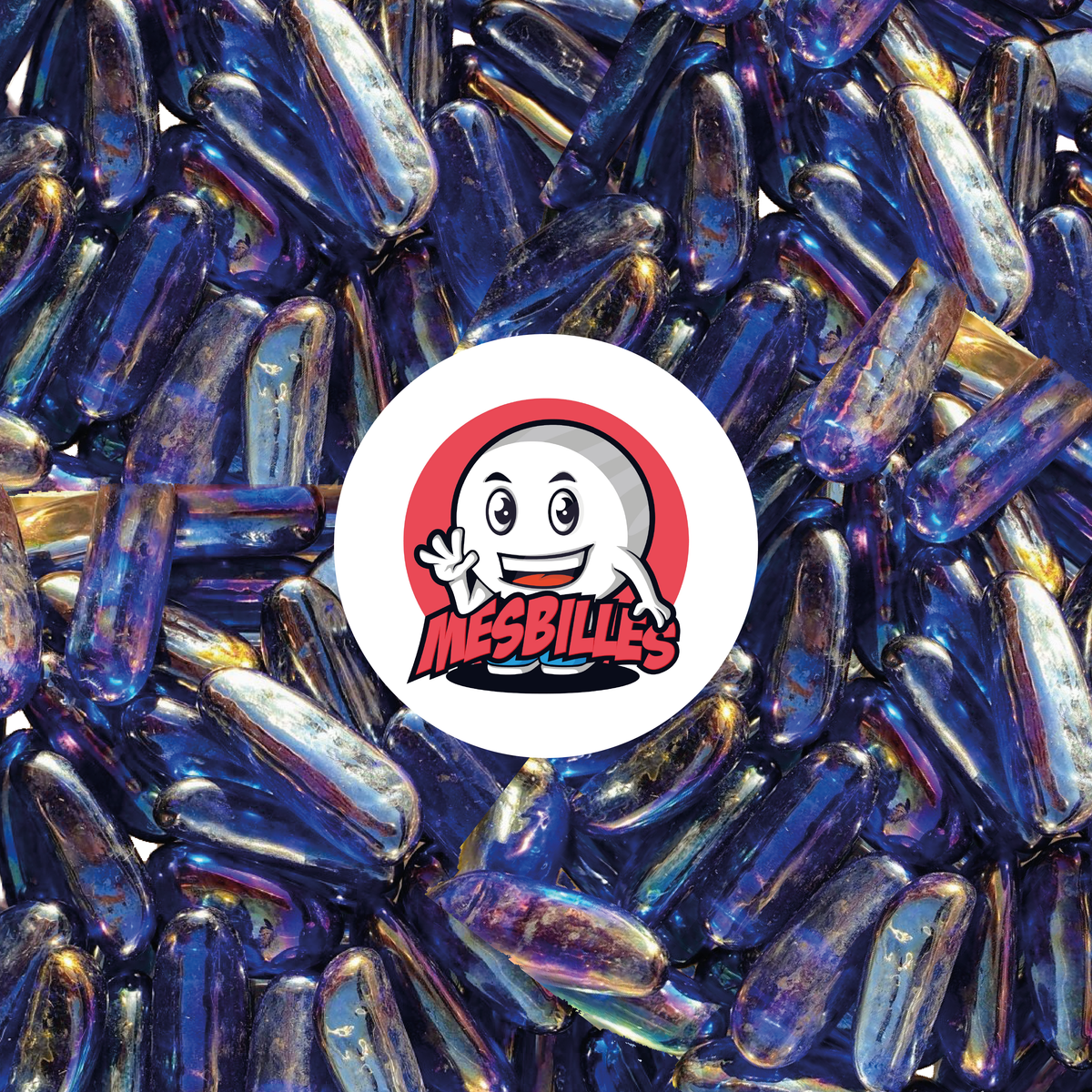 1 Canica Lágrima de Dios Azul-Noche
