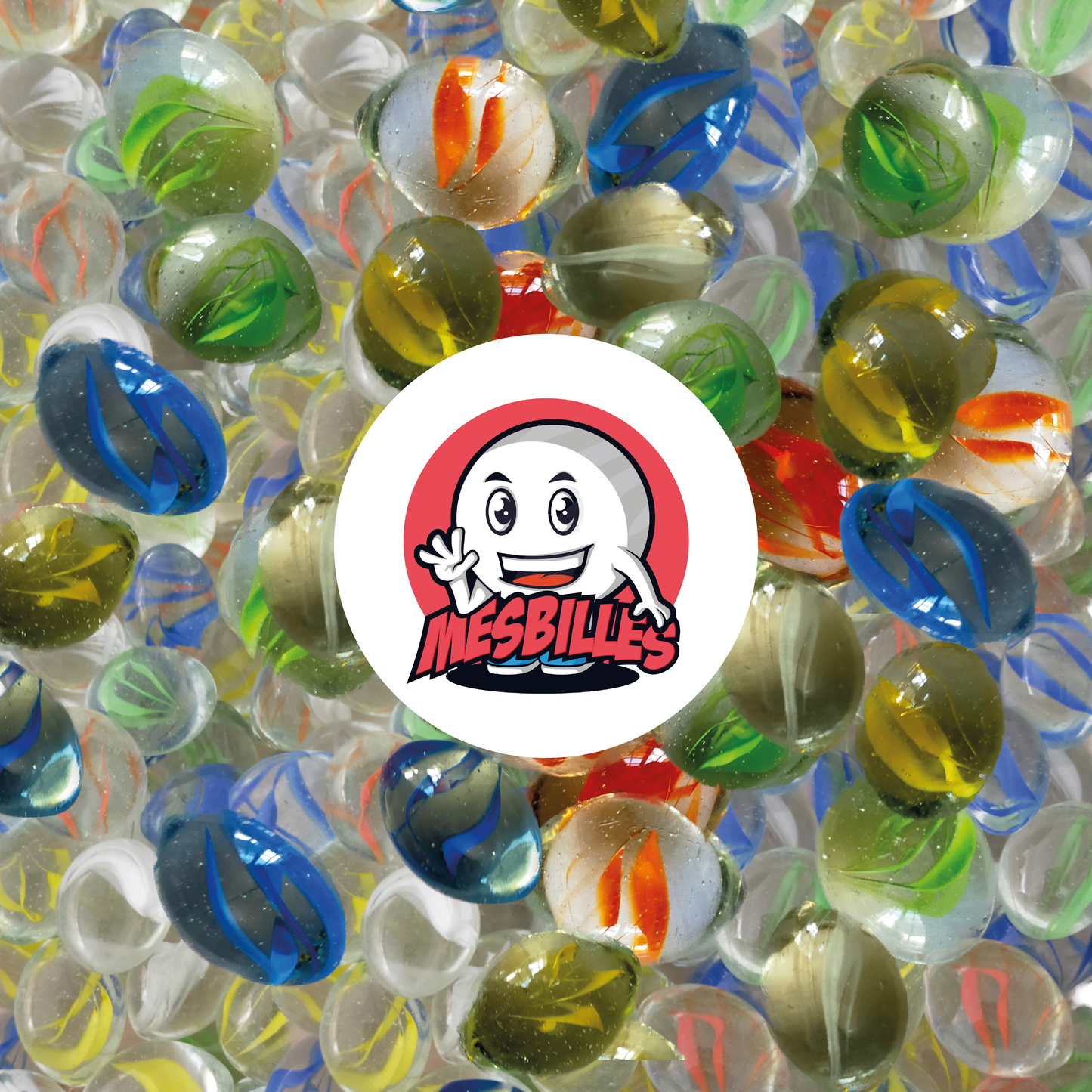 1 Canica Rugby Blanca Veteada