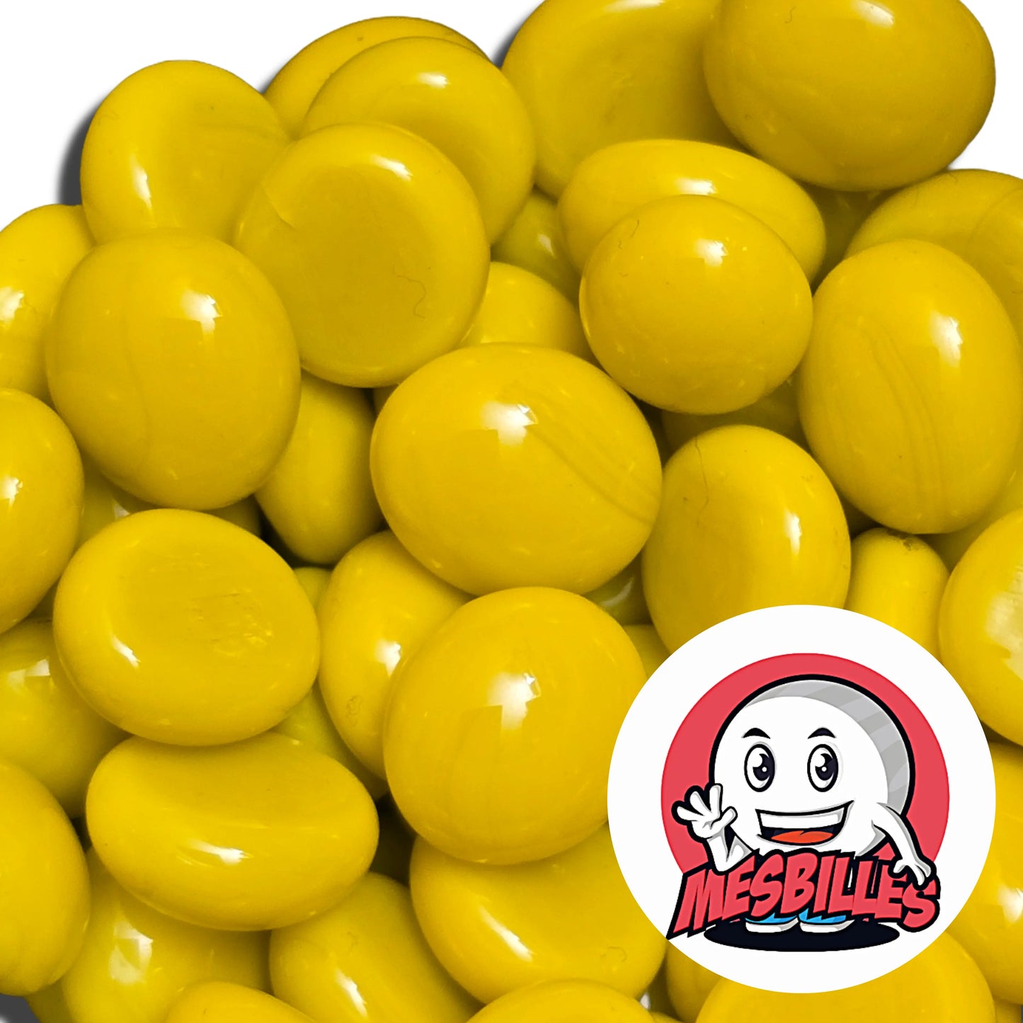 Petit Galet en verre Opaque de Couleur Jaune, Collection Bille Perle : une astuce de Pro pour les décorations de vos vases.