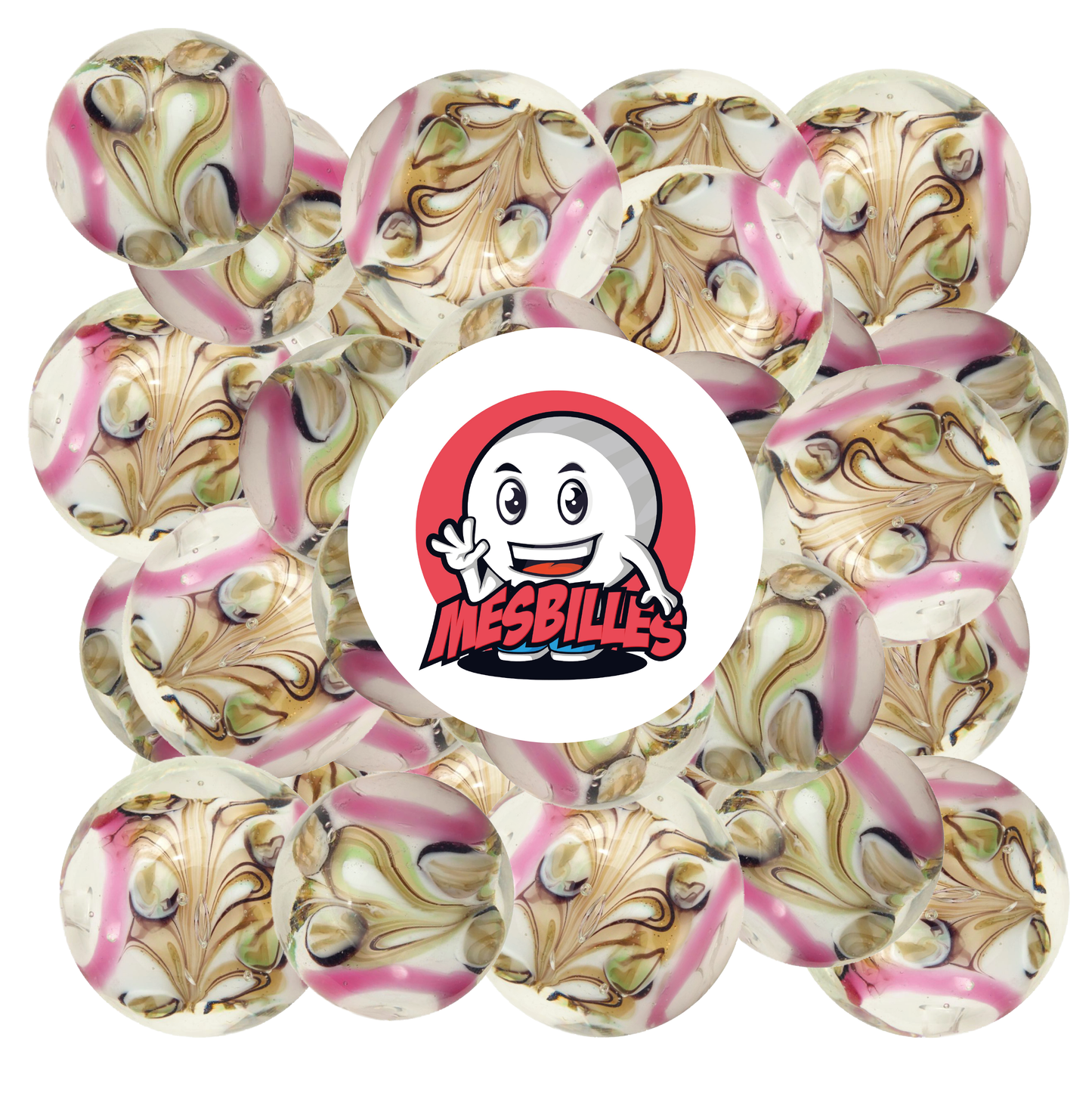 1 Canica Art Rosa Pastel 22 mm