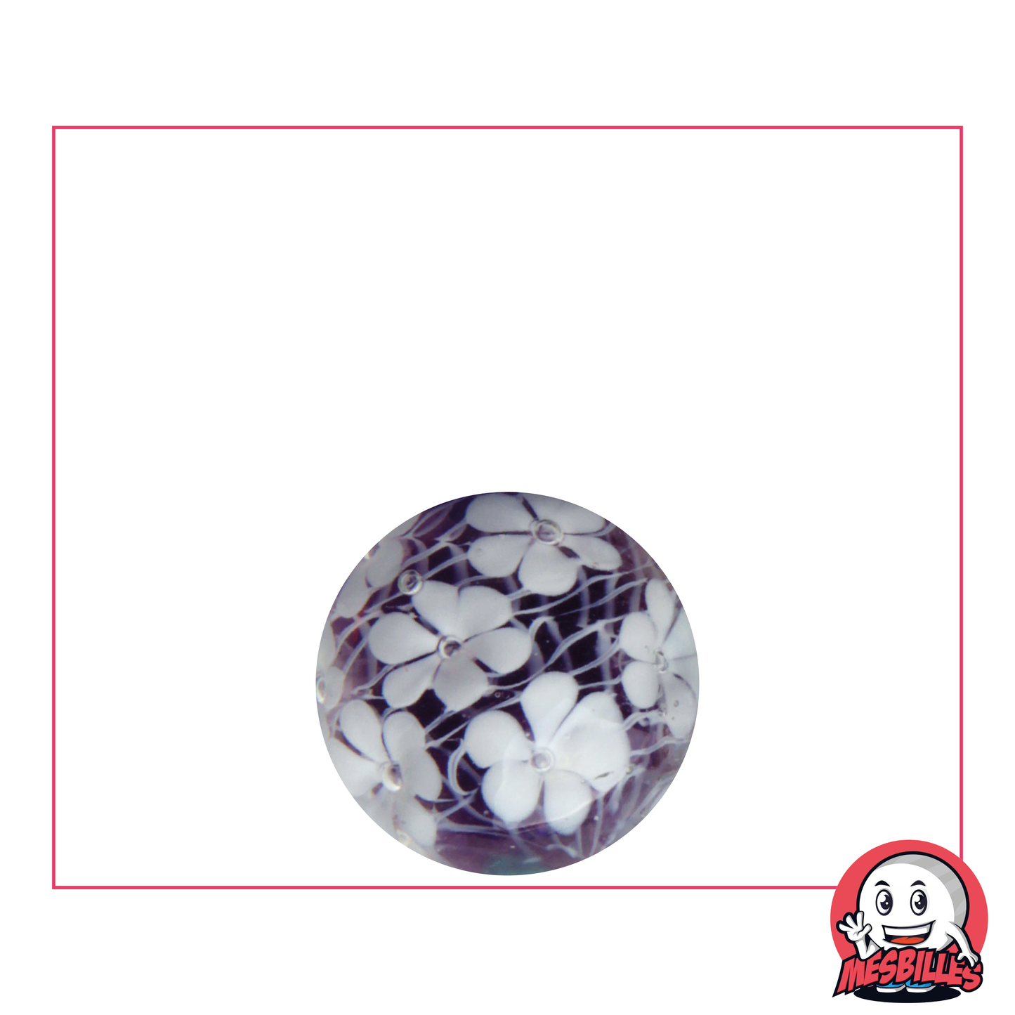 1 Canica Art Alfombra Floral Violeta 16 mm