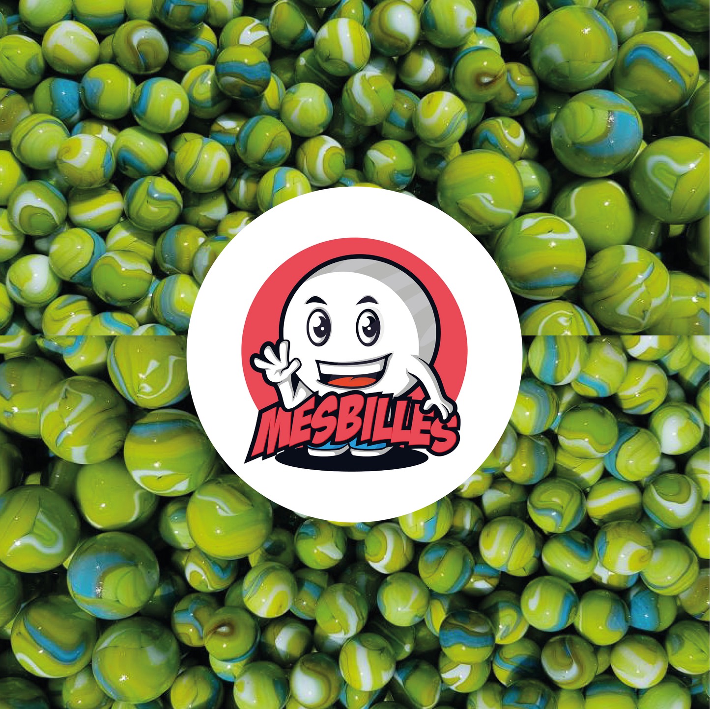 1 Canica Tigre Verde 16 mm