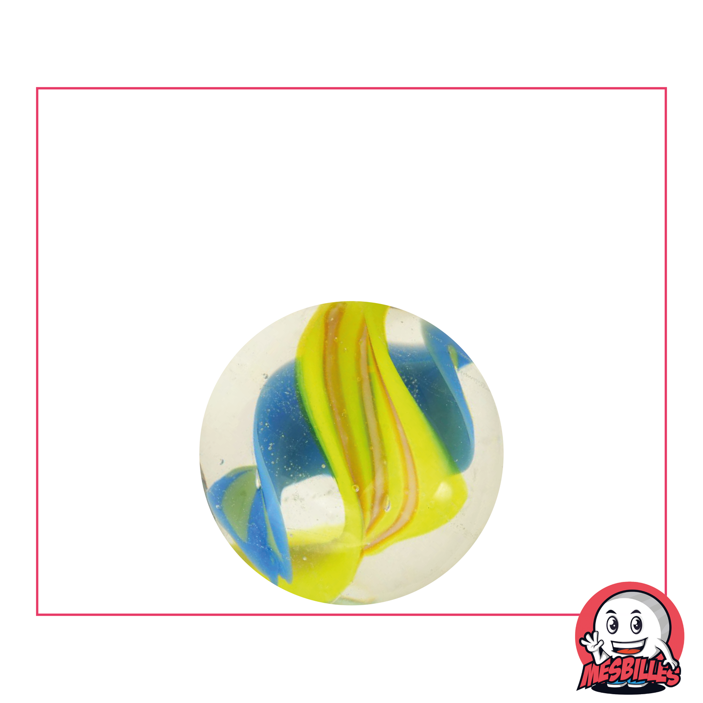 1 Canica Art Tornado Amarillo 22 mm