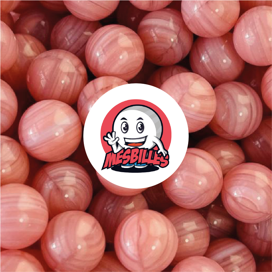 1 Canica Lollipop Rosa 10 mm