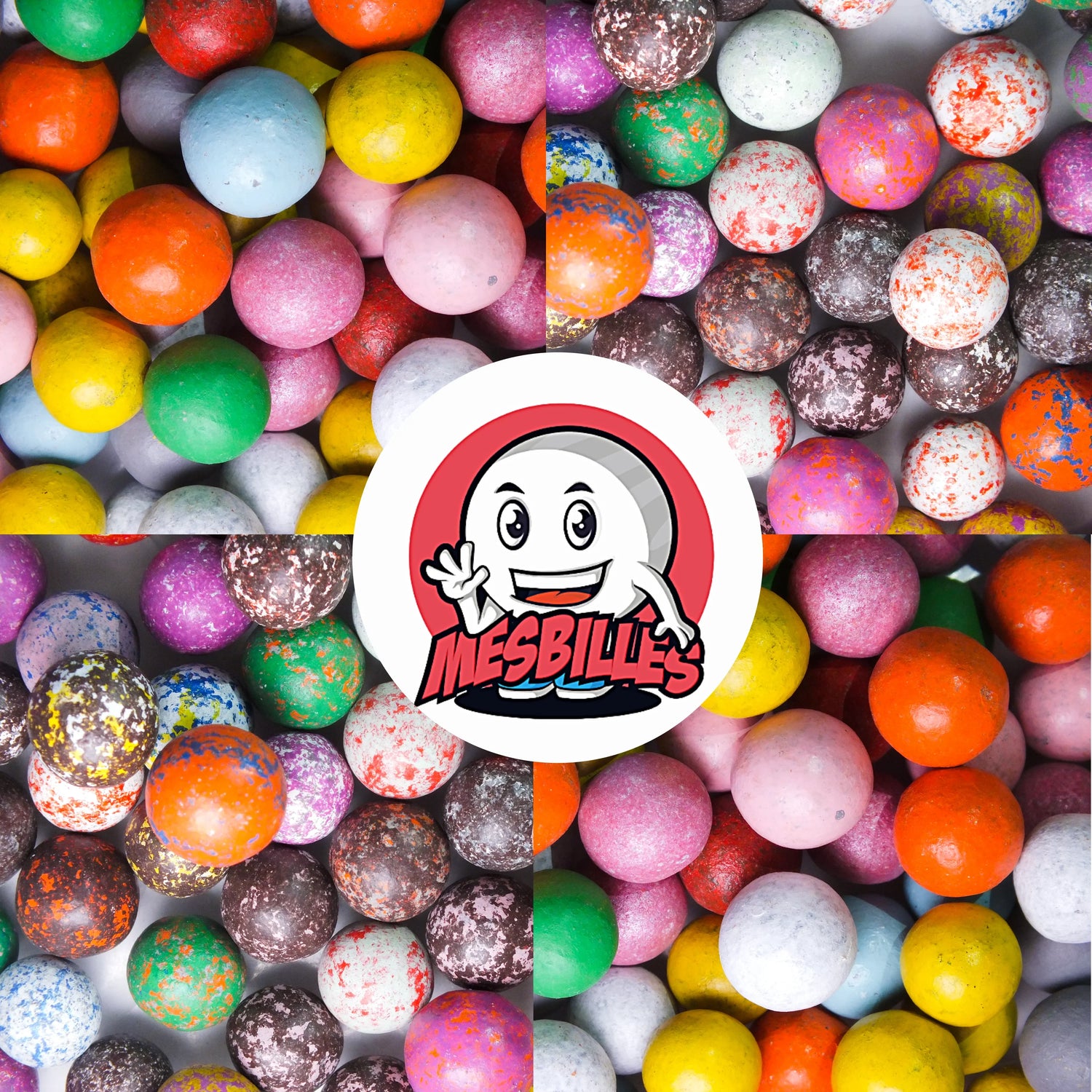 Billes en terre artisanales et colorées – Collection MesBilles, fabrication française authentique pour jeu et collection.