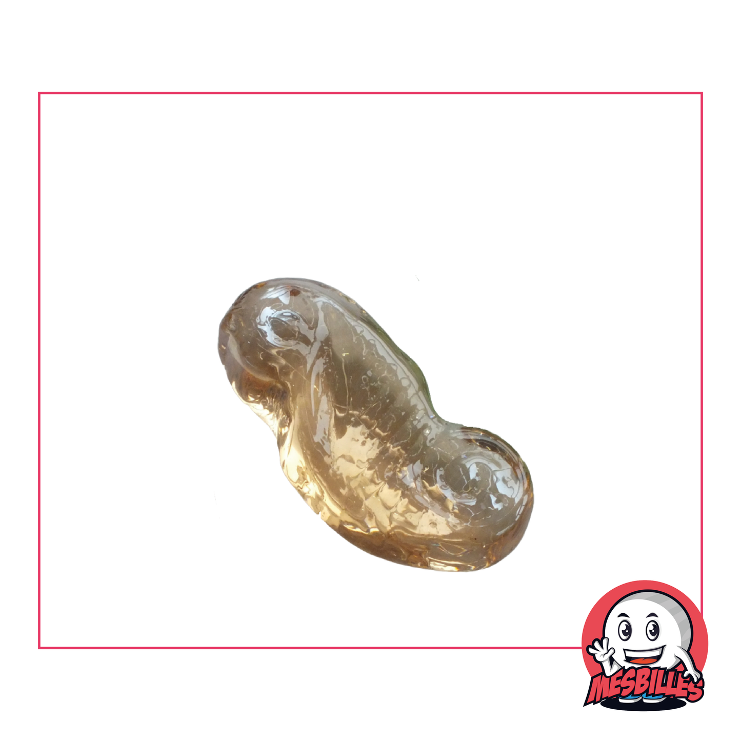 Canica Caballito de mar de cristal color melocotón, inspirada en los tonos de los arrecifes de coral