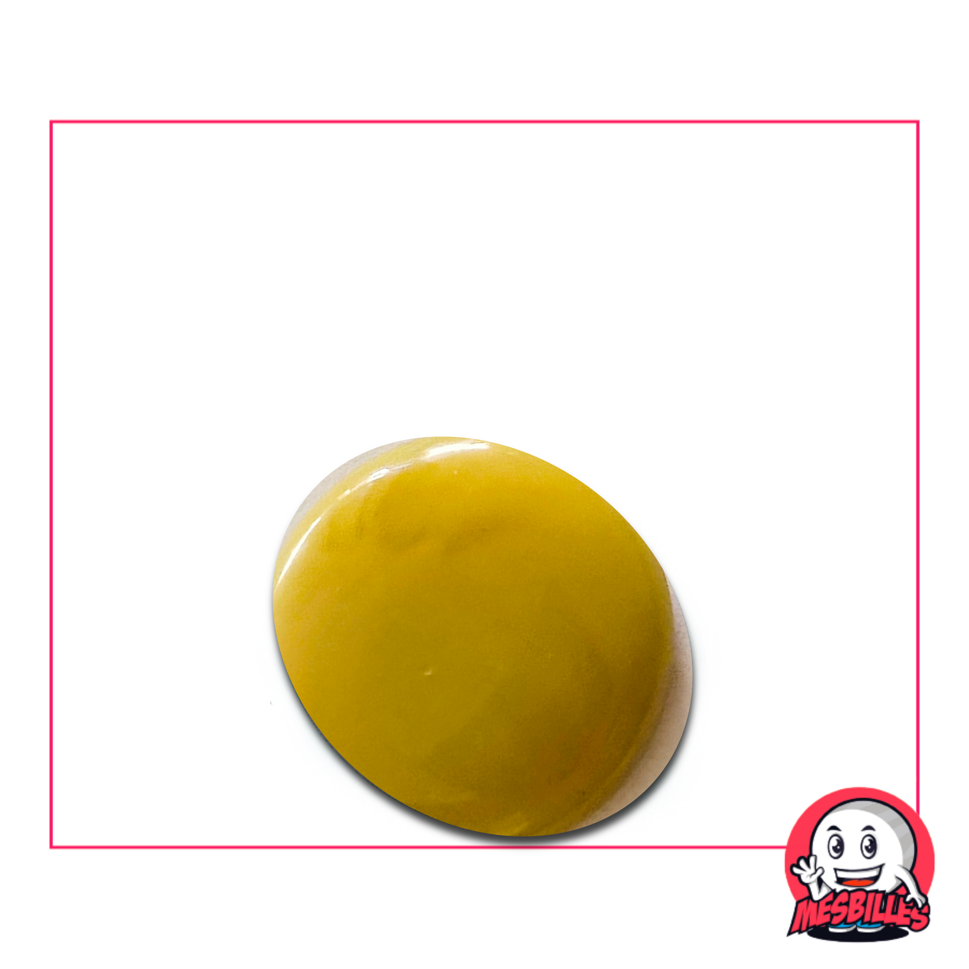 Canica plana beige mate de 30 mm llamada Perla DaVinci - vendida por unidad en MisCanicas.com