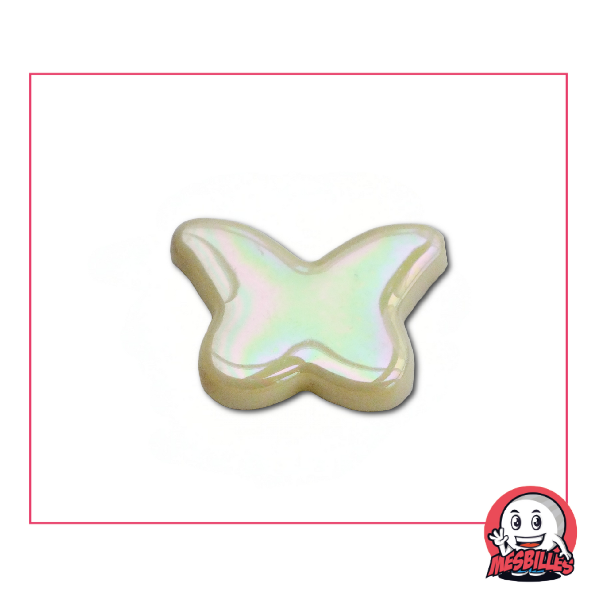 1 Canica Mariposa Beige Brillante extraplana