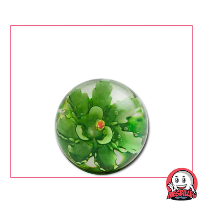 Bille d'Art Pissenlit Vert, bille de 25 mm