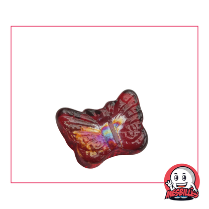 Canica Monarca Roja de cristal translúcido de 30 mm, una pieza rara para coleccionistas