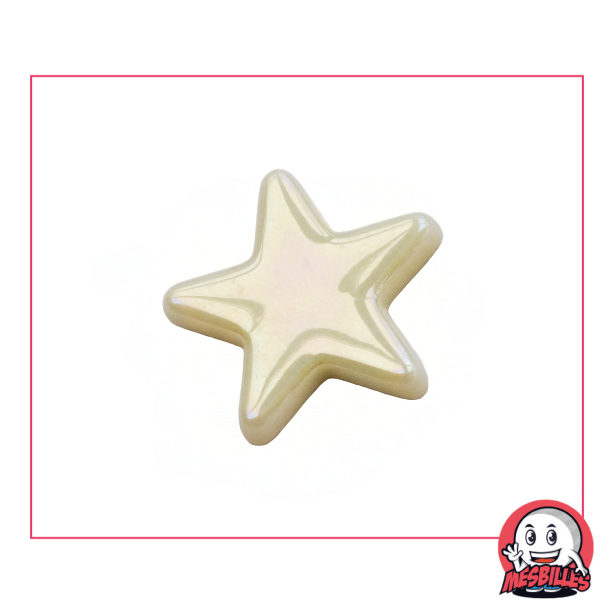 1 Canica estrella Brillante Beige extra plana