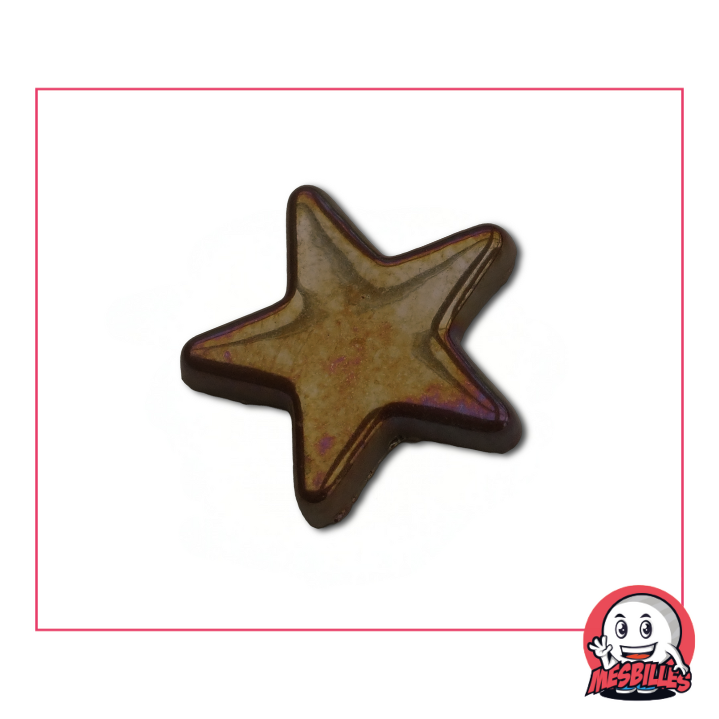 1 Canica estrella Brillante Chocolate extra plana