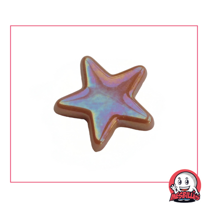 1 Canica estrella Brillante Marrón extra plana