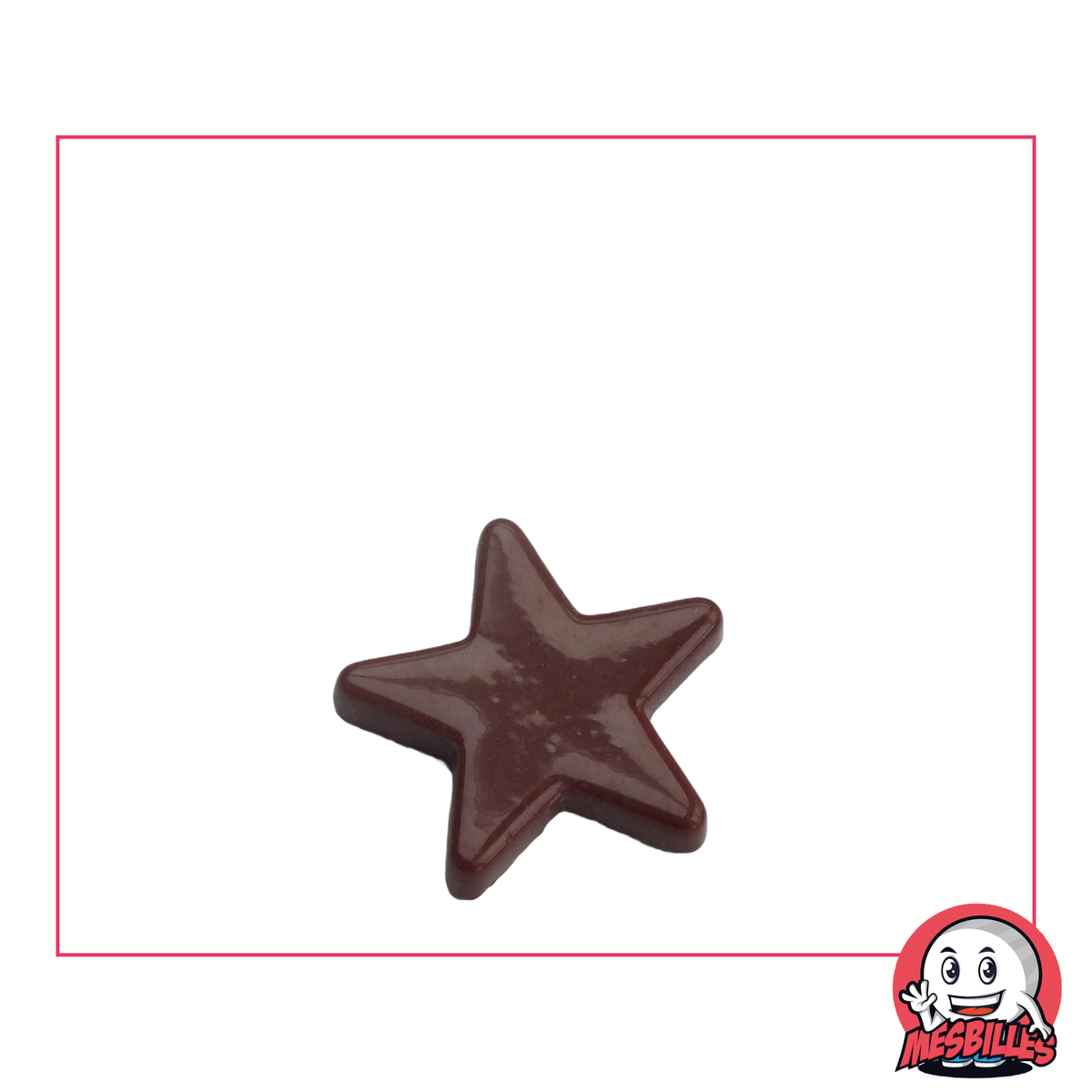 1 Canica estrella Perla Marrón extraplana