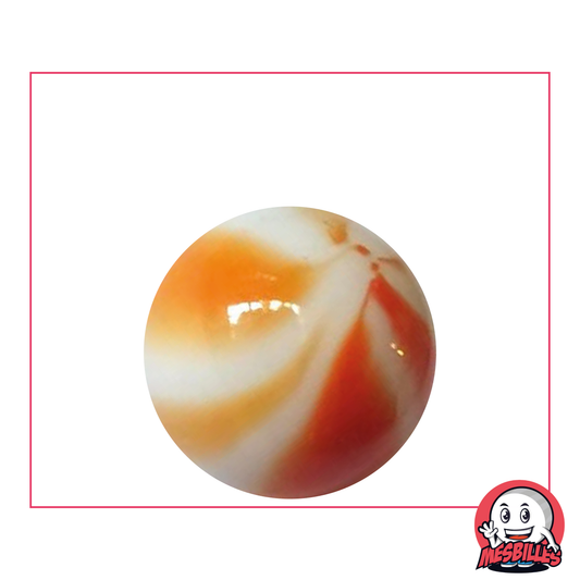1 Canica Arlequín Naranja 25 mm
