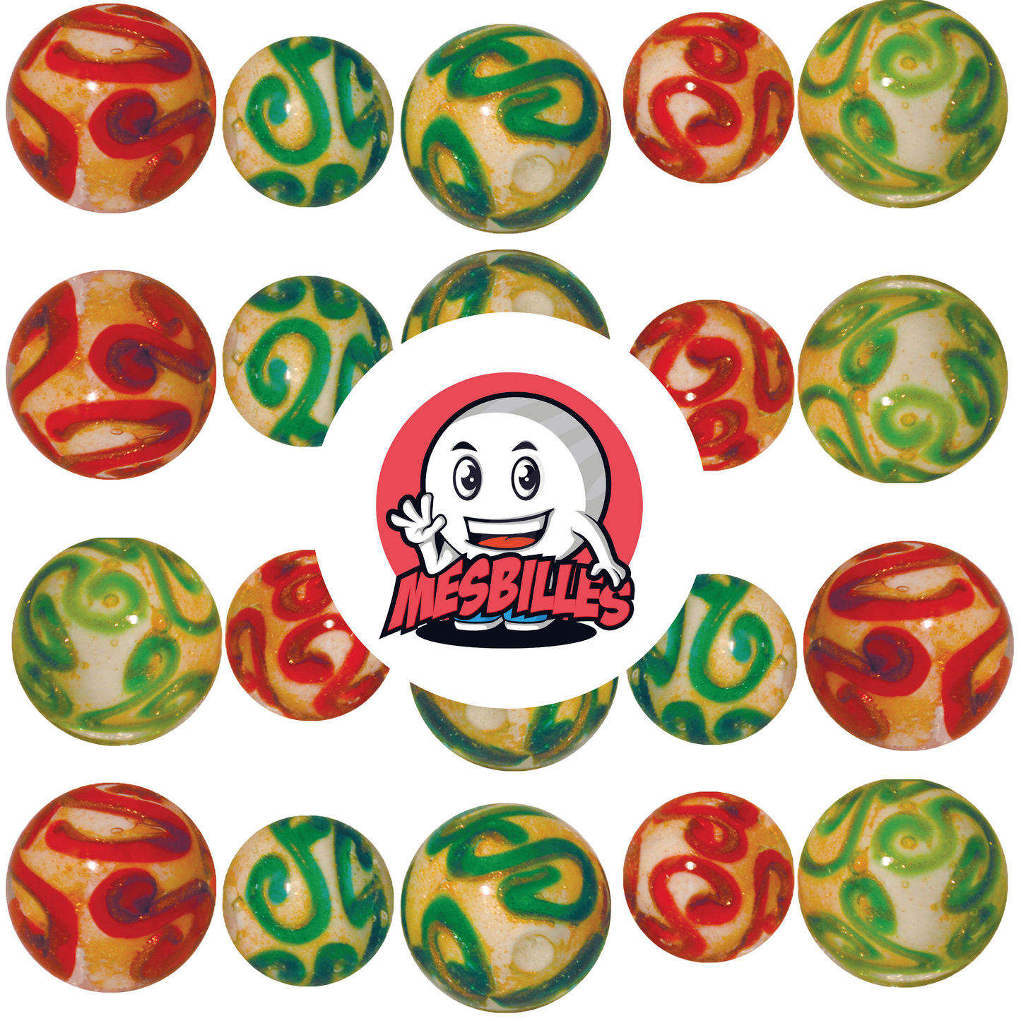 1 Canica Art Joya Amarilla 22 mm