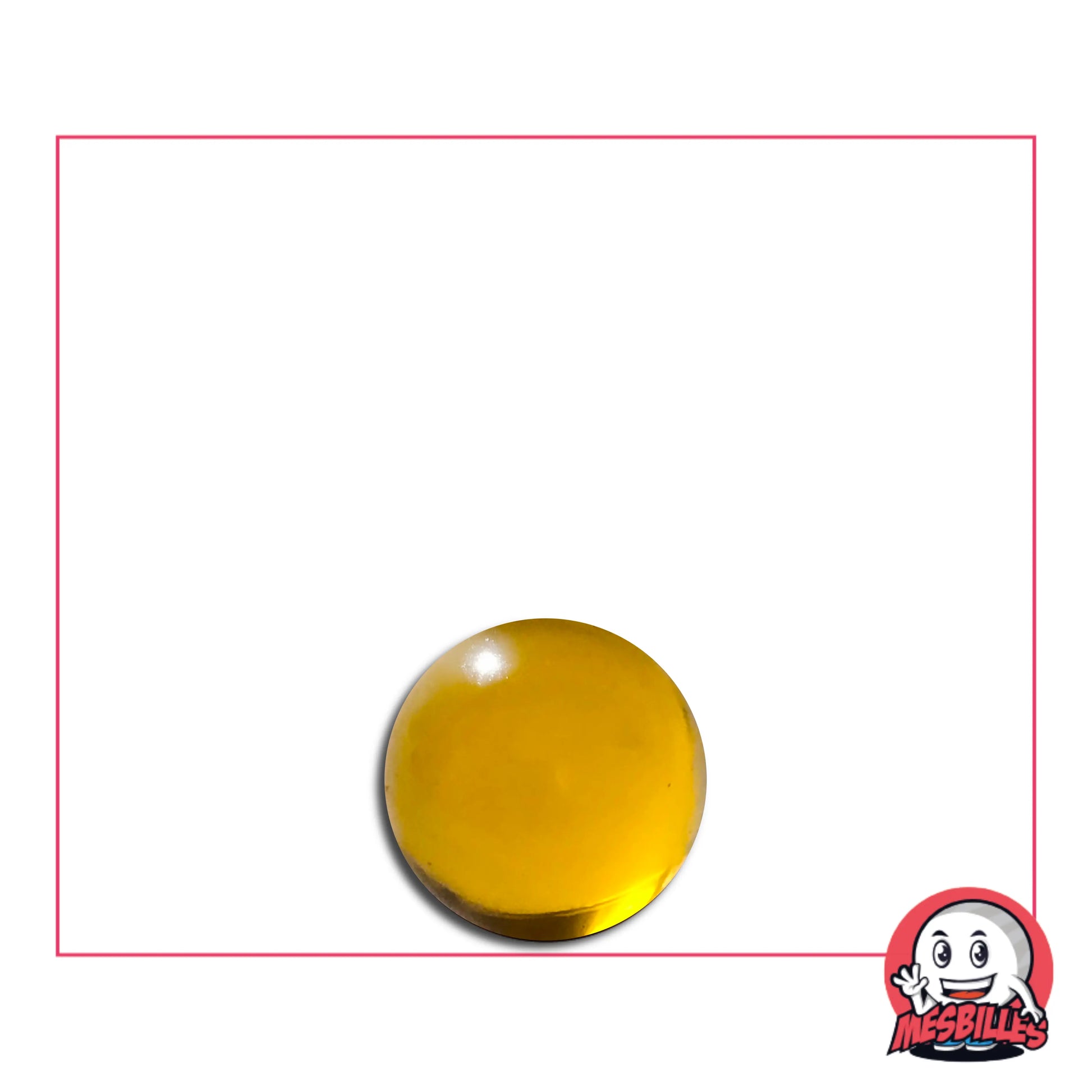 Toute petite Bille de 6 mm de Diamètre, en Cristal de bohême de couleur Ambre et Translucide.