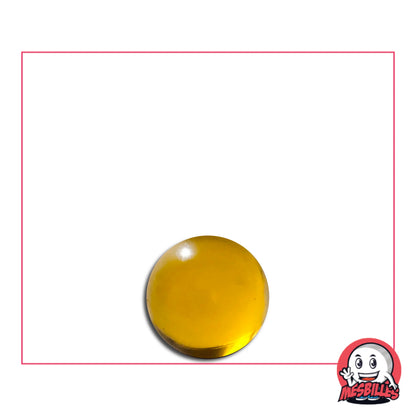 Toute petite Bille de 6 mm de Diamètre, en Cristal de bohême de couleur Ambre et Translucide.