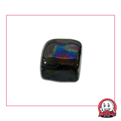 En el mundo de las canicas, las Canicas con forma son las estrellas. MesCanicas le ofrece esta canica de vidrio translúcido de color gris negro.
