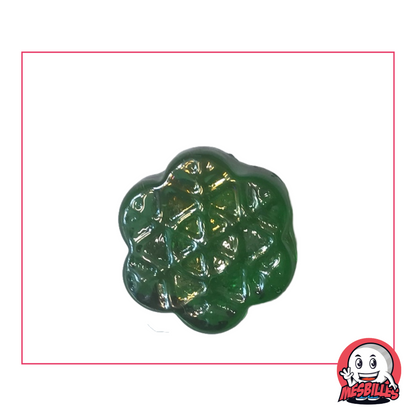 Canica Flocon Verde – Original, Plana y Translúcida | MisCanicas
