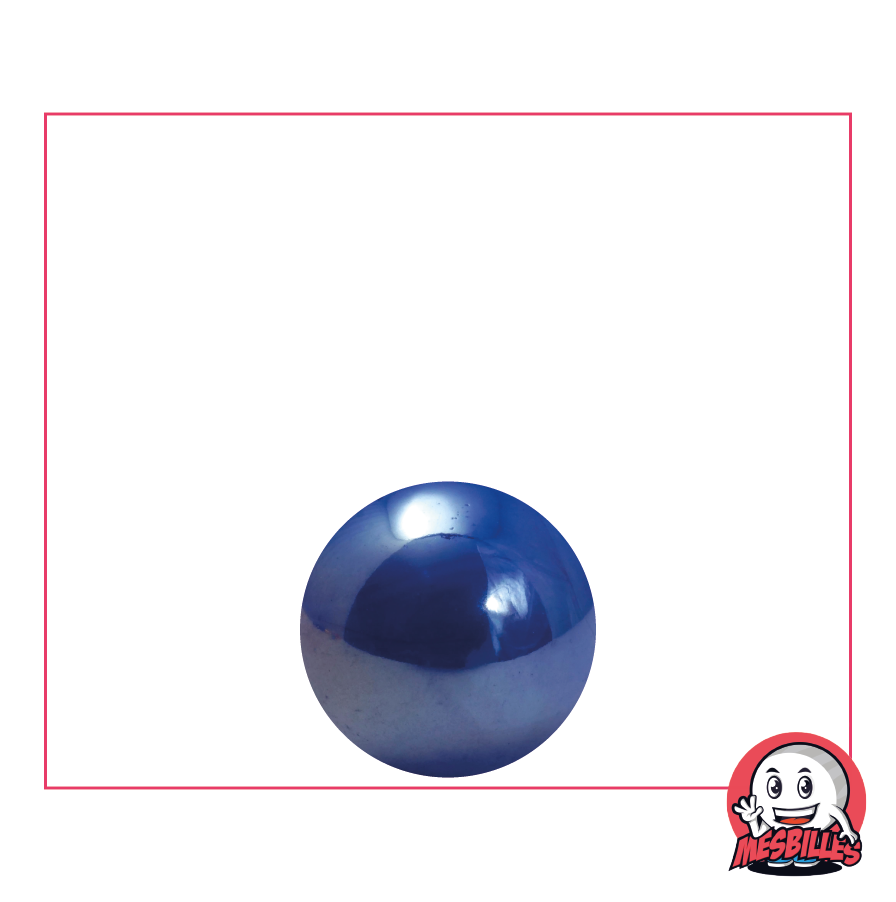 1 Canica Brillante Azul 14 mm