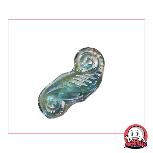 Canica con forma de caballito de mar azul claro, canica decorativa única MisCanicas, ideal para colecciones y creaciones artísticas