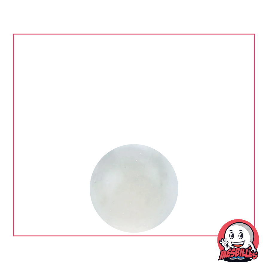 Canica de cristal translúcido color cristal - 14 mm - MisCanicas