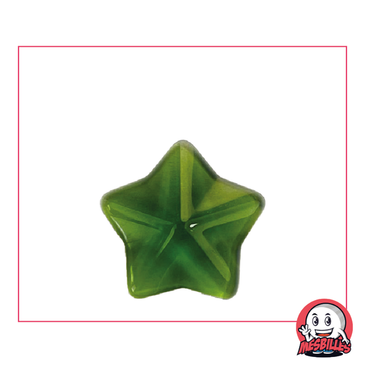 Canica Extraplana Arapède Verde de Vidrio Translúcido - Decoración y Juego Divertido - MisCanicas