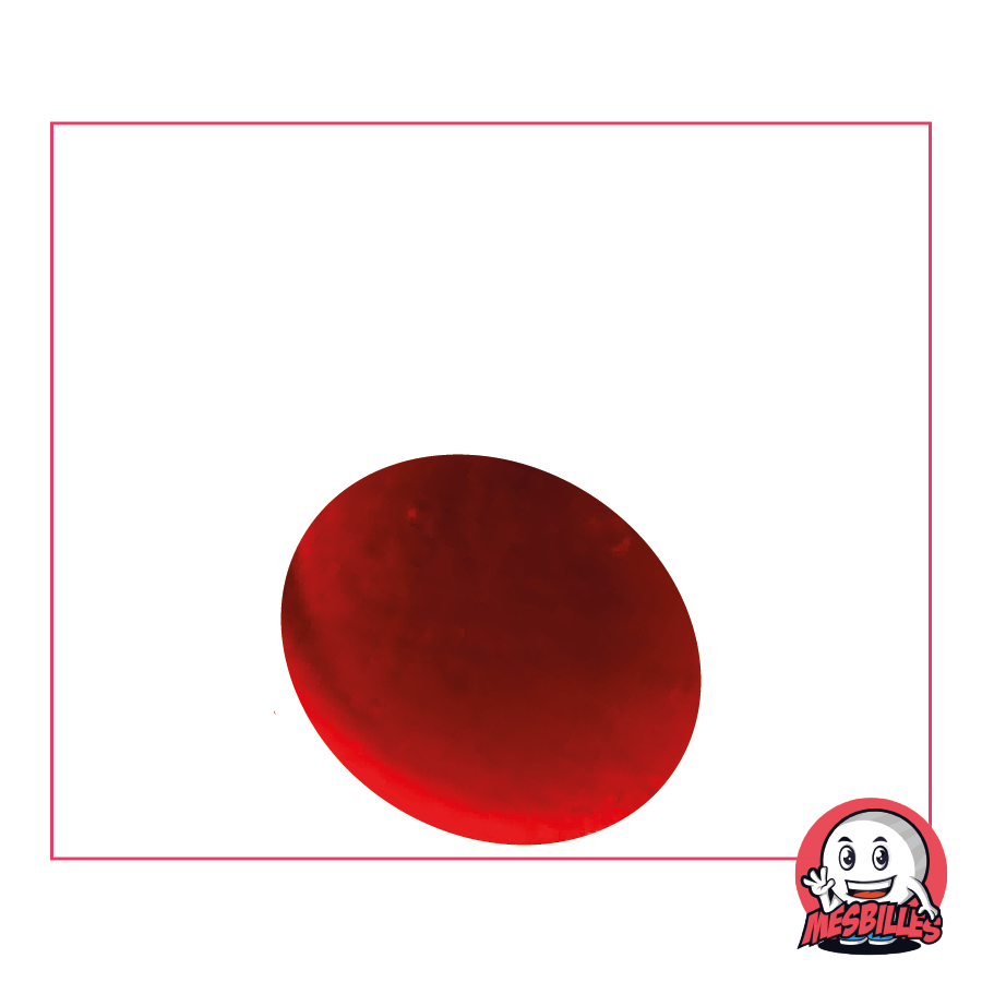 Canicas muy grandes de color rojo, canicas planas de vidrio translúcido, canicas chinas de 3 cm