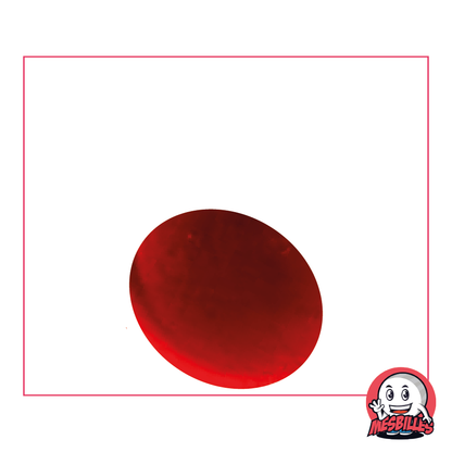 Canicas muy grandes de color rojo, canicas planas de vidrio translúcido, canicas chinas de 3 cm