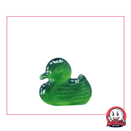 Canica Extraplana Pato Verde, el loro de las Canicas con forma en MisCanicas