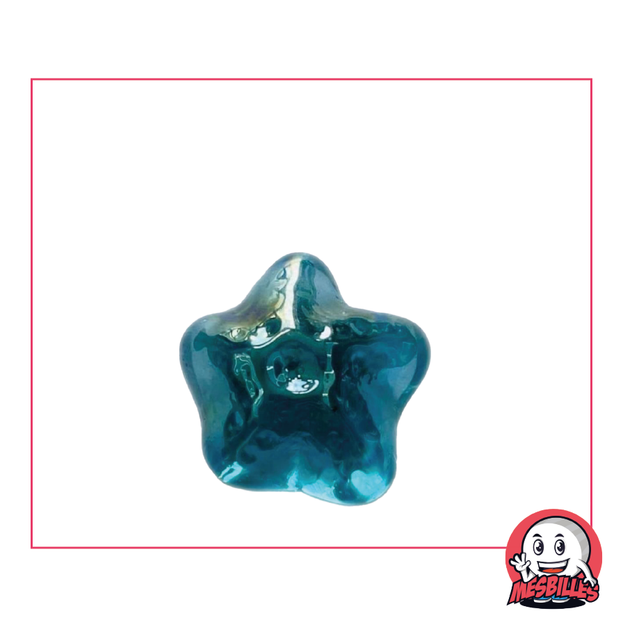 Canica Estrella Marina Azul Claro, el océano de las Canicas con forma en MisCanicas