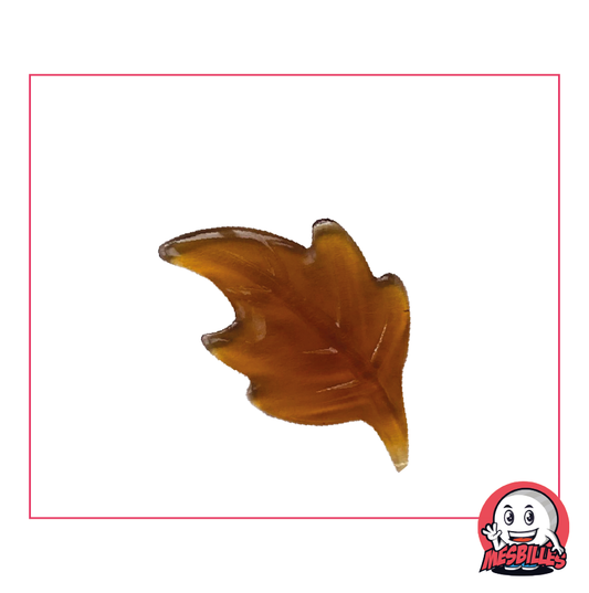 Canica Extraplana Hoja Ámbar de Vidrio Translúcido - Decoración, Juego y Coleccionismo - MisCanicas