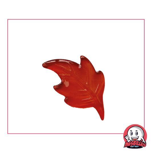 Canica Extraplana Hoja Naranja de Vidrio Translúcido - Decoración, Juego y Coleccionismo - MisCanicas
