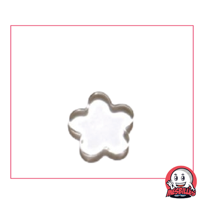 Canica Extraplana Flor en Cristal Translúcido - MisCanicas