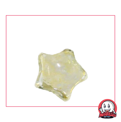 Canica Hollywood de vidrio translúcido cristal de forma plana, tamaño 2 cm - MisCanicas