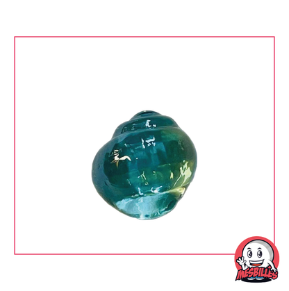 Canica Neptunéa Azul Claro de 30 mm, el tsunami de las Canicas con forma en MisCanicas